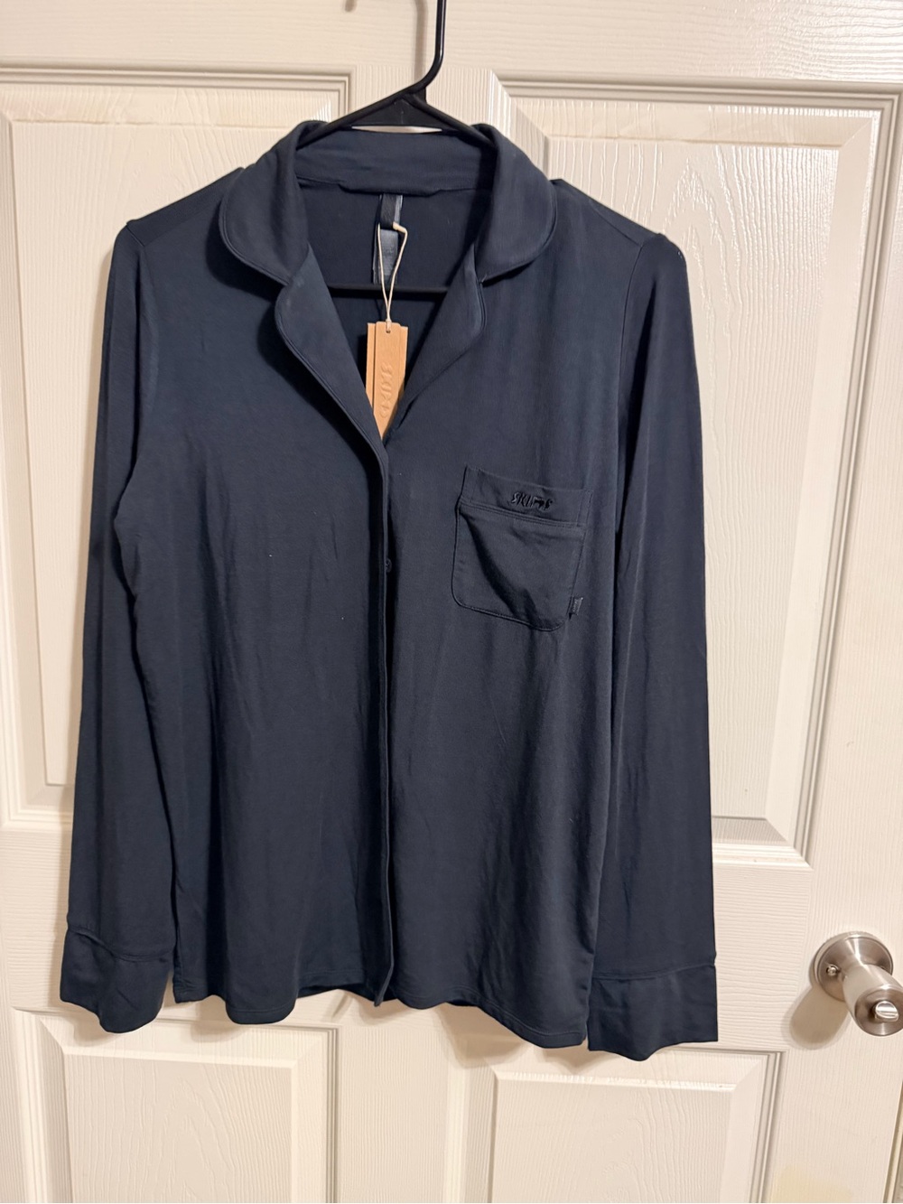 Skims Button-Front Pajama Top with Chest Pocket
